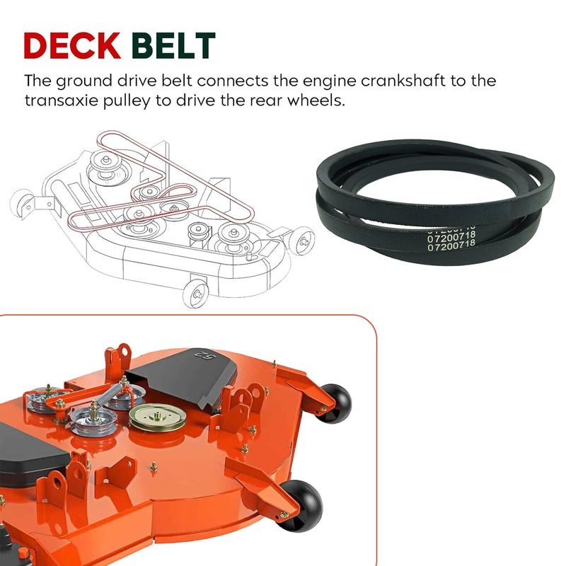CTPOWER Mower Deck Belt 07200718 / Kevlar Cord / 2/1inches x 57 inches/Compatible with Ariens/Gravely 915175 915177 Zero Turn Mower - Image 3